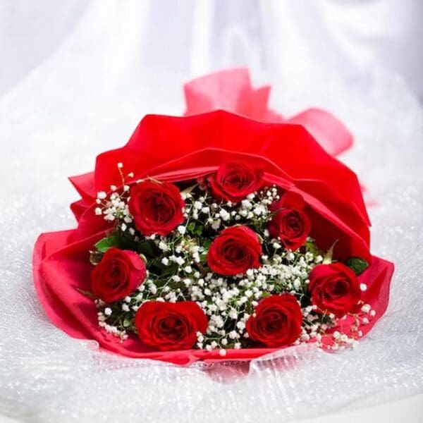 Surprise Your Loved One with 12 Red Roses in Elegant Red Paper Packing - Perfect for Birthdays, Mother's Day, Valentine's Day, and More! Same Day Delivery Available - Image 7