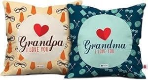 Cozy Up with Indigifts Grandpa Grandma Cushions – Perfect Gift for Home Decor!