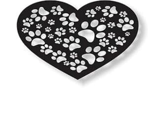 Paw-some Love Hearts Wall Decor: Perfect Gift for Dog Lovers!