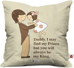 Royal Comfort: Indigifts Cushion Cover with Filler – Perfect Gift for Dad!