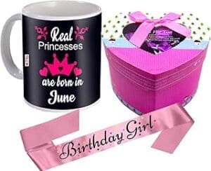 Royal Birthday Surprise: June Princess Mug, Chocolates, & Sash Set!