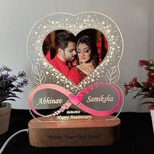 Capture Your Love in 3D: Personalized LED Photo Lamp for Anniversary Gift