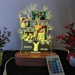 Illuminate Your Love: Personalized 3D Family Tree Night Lamp – Perfect Gift for Couples!