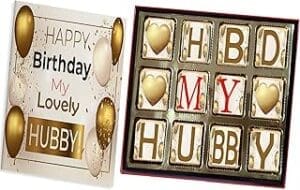 Surprise Your Husband with a Delicious Chocolate Gift Box & Greeting Card Combo!