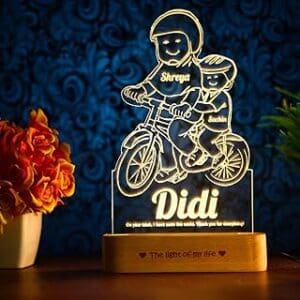 Personalized Engraved LED Name Lamp: Perfect Rakhi Gift for Siblings!