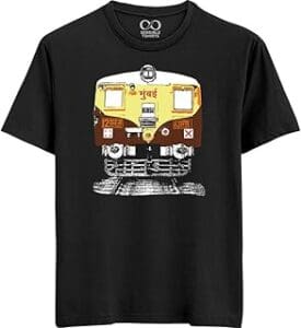 All Aboard: Mumbai Train Black T-Shirt – Ideal Gift!