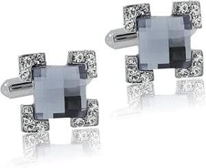 Illuminate His Look: Zivom® Square Faceted Stone Cufflinks – Ideal Men’s Gift!