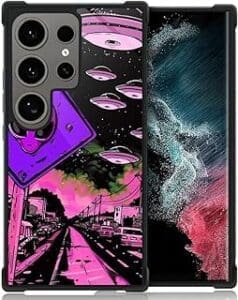 Unleash Your Phone’s Style with a Trippy Alien Pattern Case for Samsung Galaxy S24 Ultra!