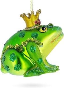 Celebrate the Season with a Stunning Frog Glass Ornament!