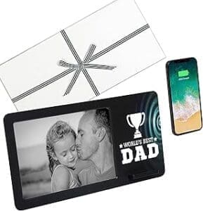 Customized Wireless Charger & Photo Frame: Perfect Gift for the World’s Best Dad!
